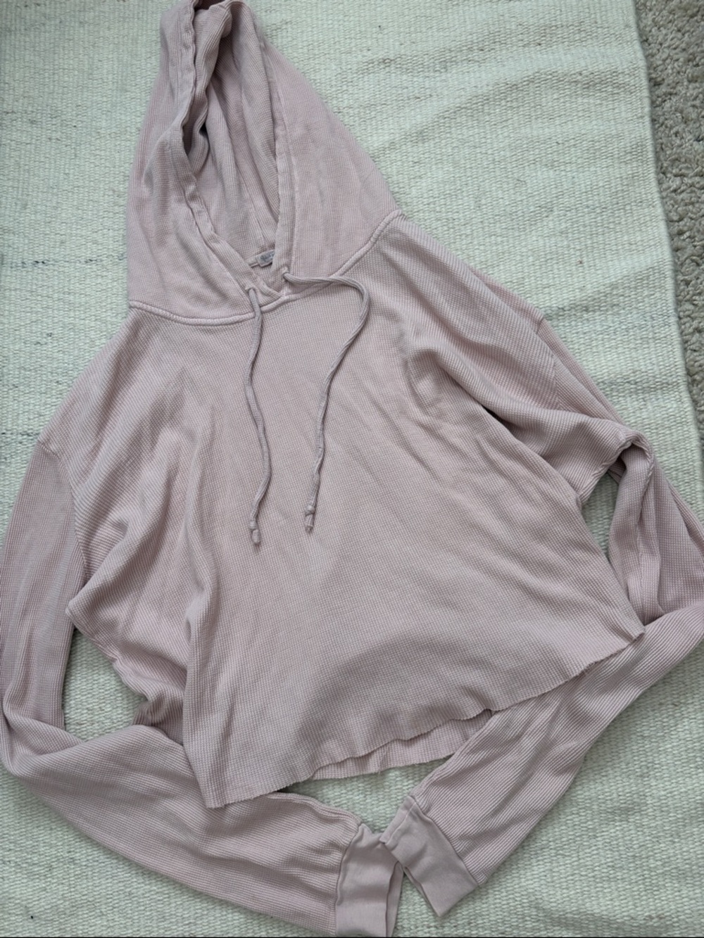 Brandy Melville Waffle Knit pink hoodie